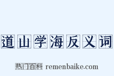 道山学海反义词是什么意思的图片